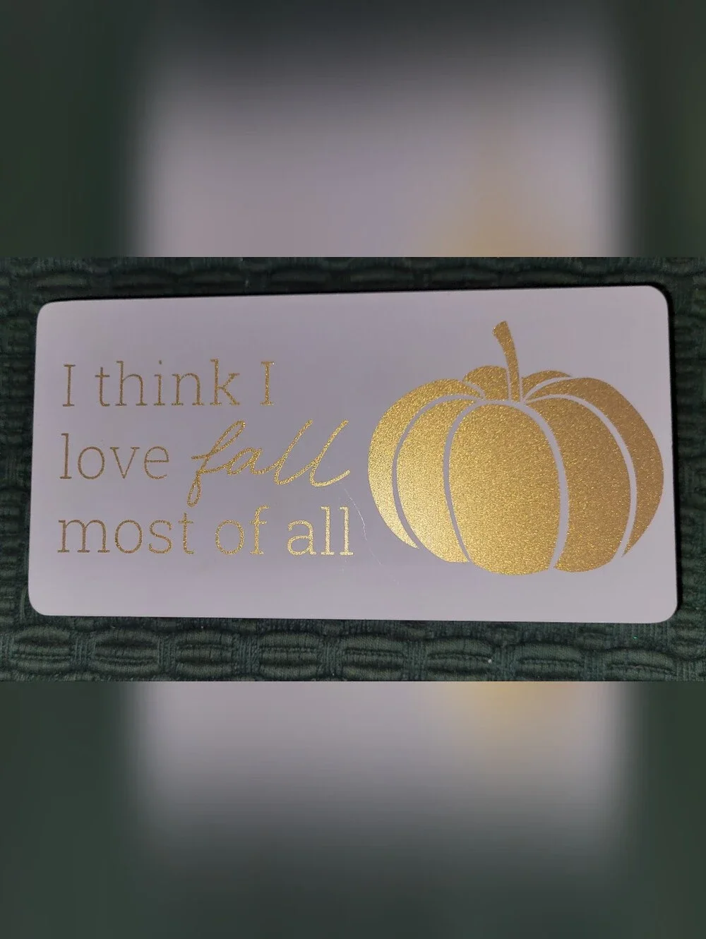 Target White and Gold Fall Pumpkin Sign